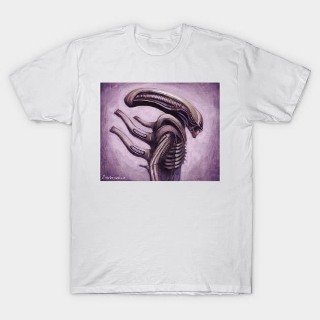 Alien Xenomorph Giger Fanart by Ansekenamun T-Shirt by Ansekenamun